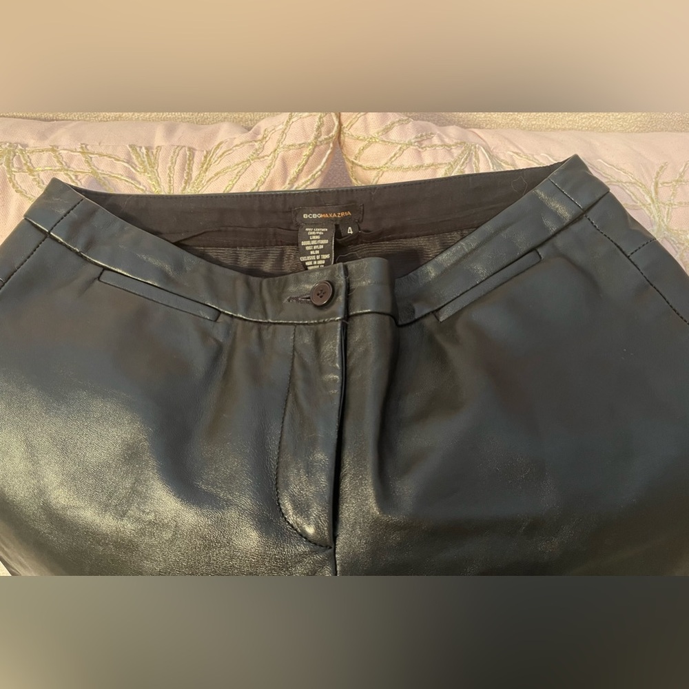 EUC BCBG Max Azria 100% genuine leather pants